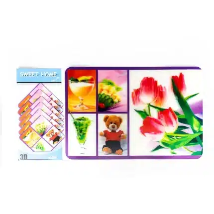 Set de individuales y porta vasos 3D