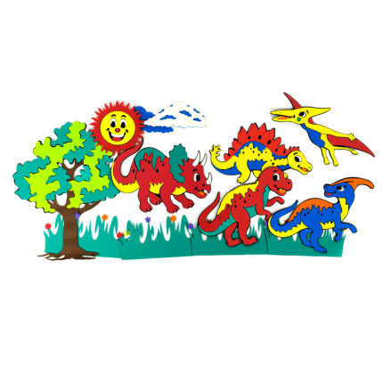 Set de apliques Fomix Dinosaurio