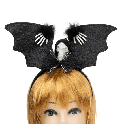 Diadema de murciélago con calavera, luces y sonidos