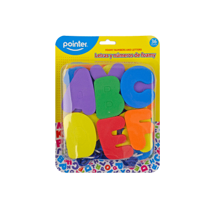 Letras y Numeros Figuras de Foamy x 36pzas