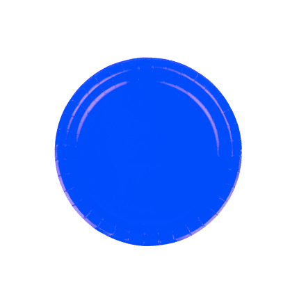 Plato Azul Pequeño x8 Pcz