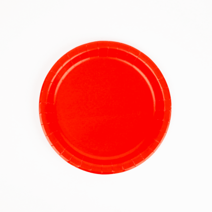 Plato Rojo Pequeño x8 Pcz