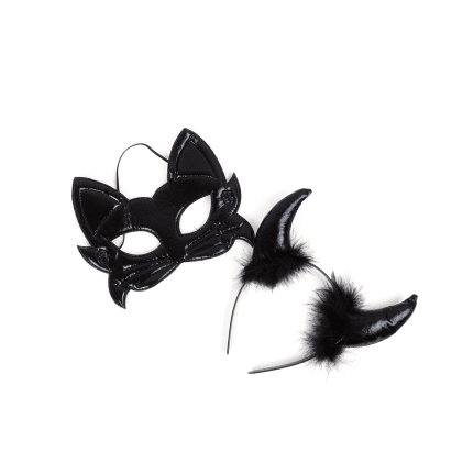 Set antifaz cacho negro