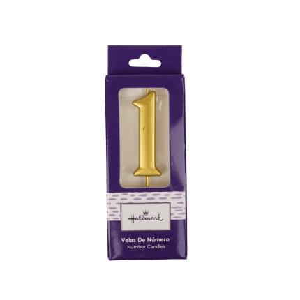 Vela Cumpleaños Dorada #1