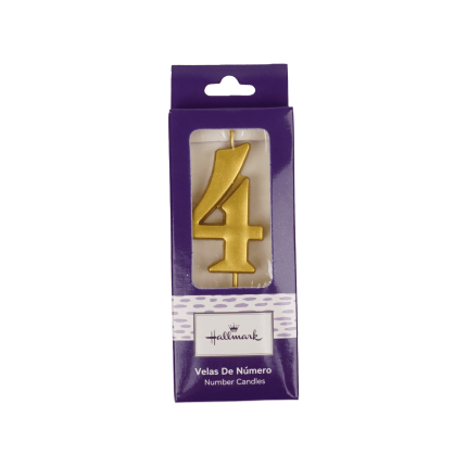 Vela Cumpleaños Dorada #4