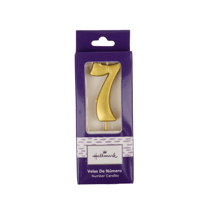 Vela Cumpleaños Dorada #7