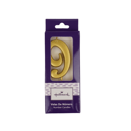 Vela Cumpleaños Dorada #9
