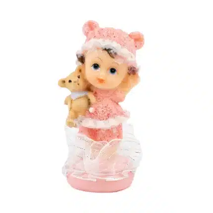 Recuerdo de bautizo (niña con osito)