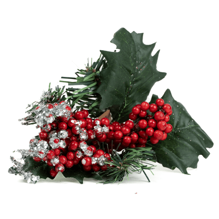 Pincho navideño con cerezas