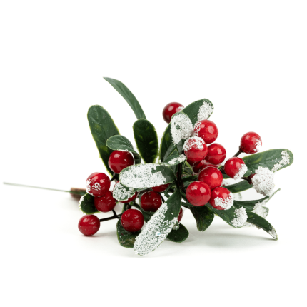 Pincho navideño con cerezas