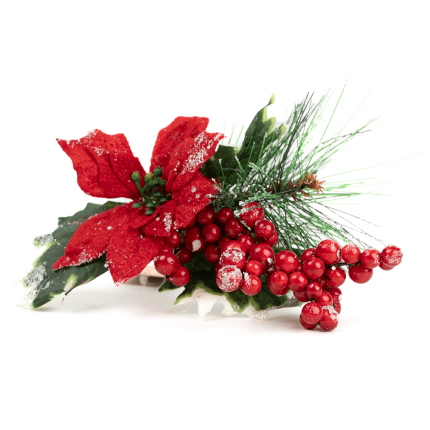 Pincho navideño con cerezas