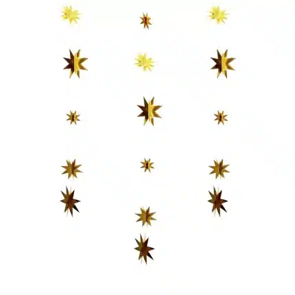 Set de adorno en forma de estrellas colgantes