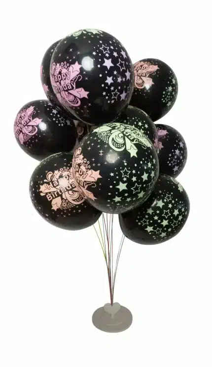 Globo con frase happy birthday