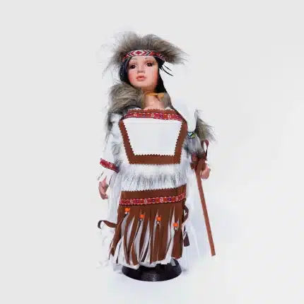MUÑECA INDIO APACHE PORCELANA