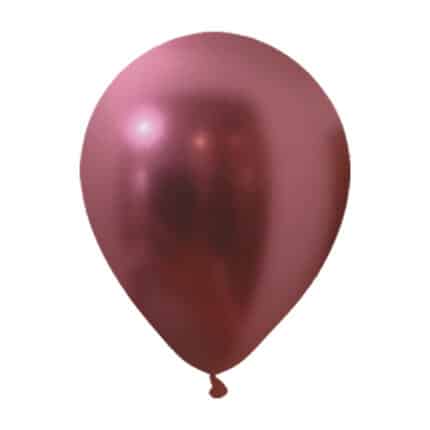 Globos Rubí Cromados R5 – Paquete de 25 Unidades