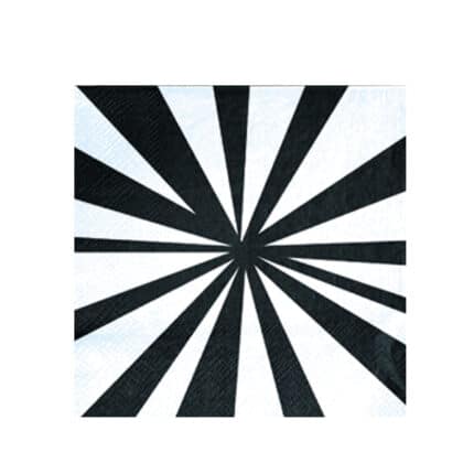 Servilletas de Rayas Blanco y Negro 33x33 cm (16 uds)