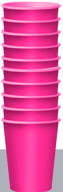 Vasos Plásticos Fucsia 9 Onzas (8 pcs)