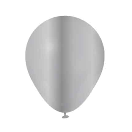 Globos Plateados R12 – Paquete de 15 Unidades