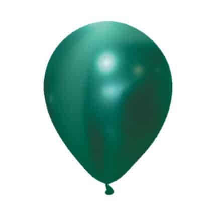 Globos Verde Esmeralda Cromado R12 – Paquete de 25 Unidades