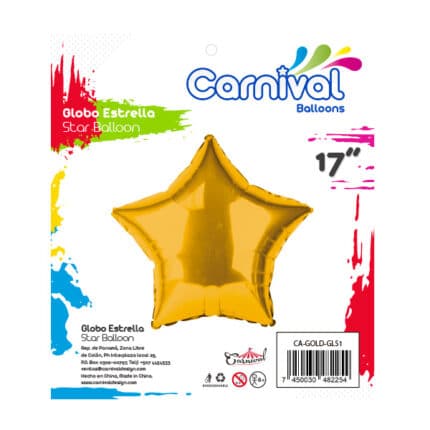 Globo estrella gold 17 pulgadas