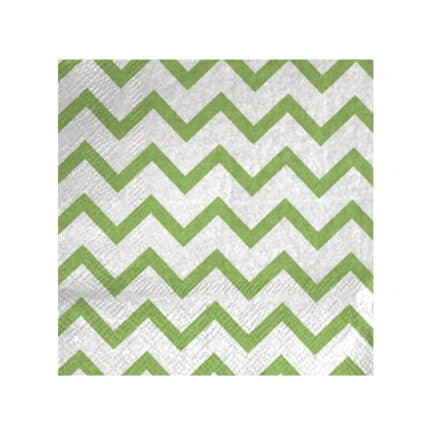 Servilletas a zig zag Verdes 33x33 cm (16 piezas)