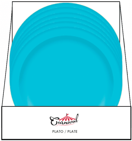 Platos de Cartón Celestes 7 pulgadas (8 piezas)