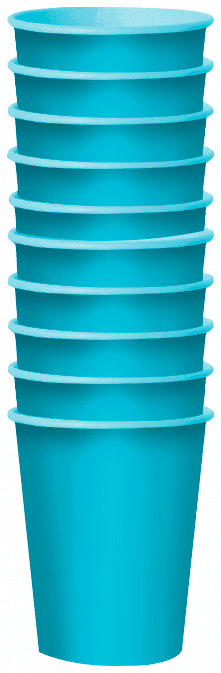 Vasos de plastico celeste de 9 onzas (8 pcs)