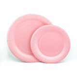 Plato de Cartón Rosa 7 pulgadas (8 piezas)