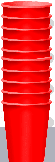 Vasos de Plástico Rojos de 9 onzas (8 piezas)
