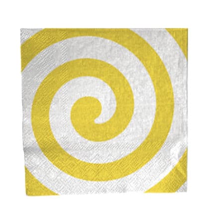 Servilletas Espiral Amarillo 33x33 cm (16 piezas)
