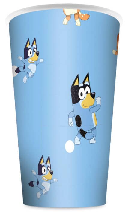 Vasos de cartón 9 onzas Bluey x6 pcs