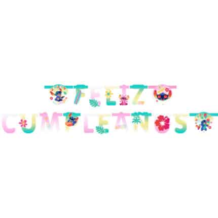 Letrero Feliz Cumpleaños Stitch