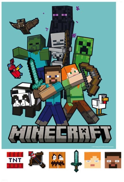 Banner con Accesorios Minecraft