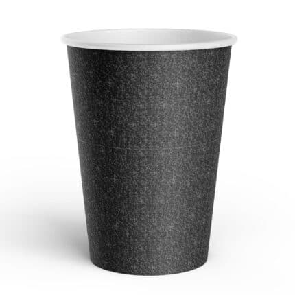 Set de 8 Vasos de Cartón Negros de 9 Onzas