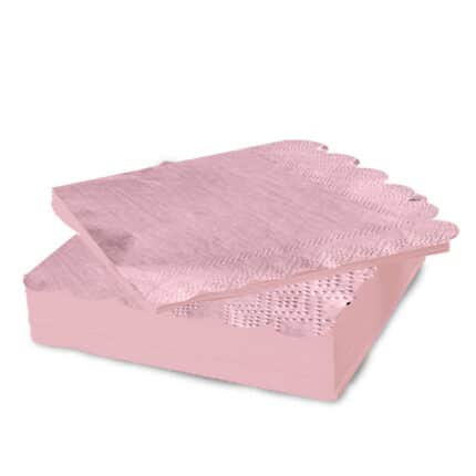 Set de Servilletas Rosa Pastel 25x25 cm (12 Piezas)