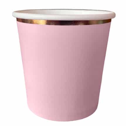 Set de Vasos de Cartón Rosa Pastel 9 Onzas (6 Piezas)