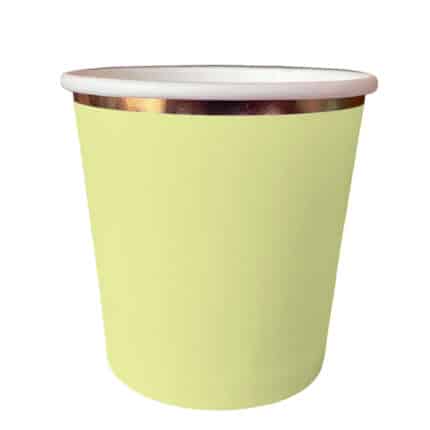 Set de Vasos de Cartón Verde Pastel 9 Onzas (6 Piezas)