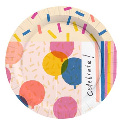 Set de 6 Platos de 9 Pulgadas "Confetti"