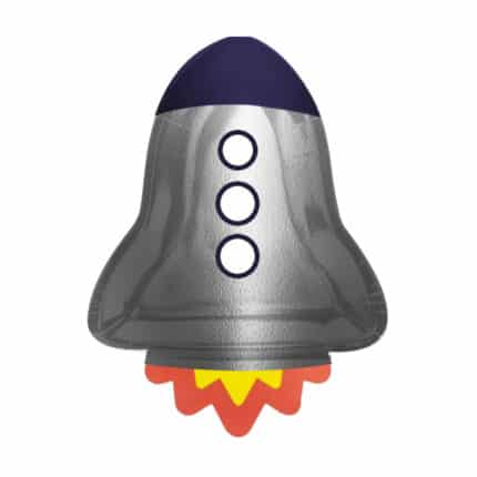 Platos de Cartón Cohete 9 Pulgadas 6 pcs