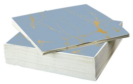 Servilletas Azul y Dorado 12 Unidades