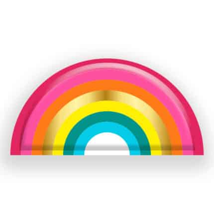 Platos de Cartón Arcoíris de 9 Pulgadas 6 pcs