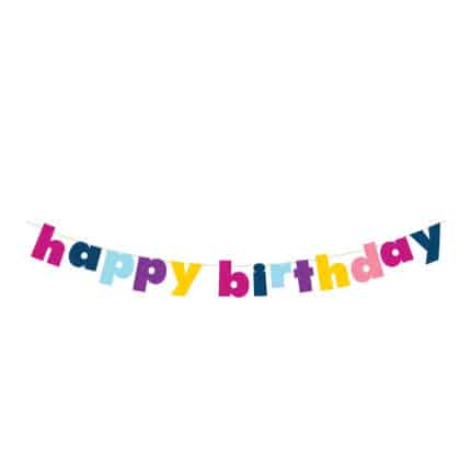 Letrero Feliz Cumpleaños Multicolor