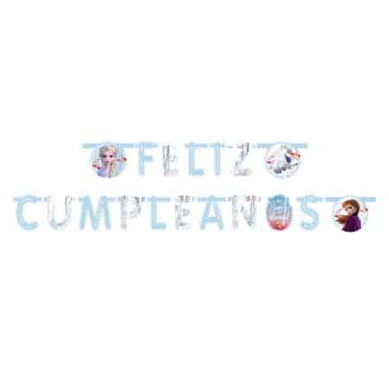 Letrero feliz cumpleaños Frozen
