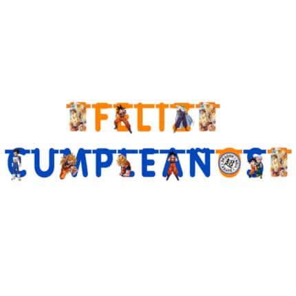 Letrero Feliz Cumpleaños Dragon Ball