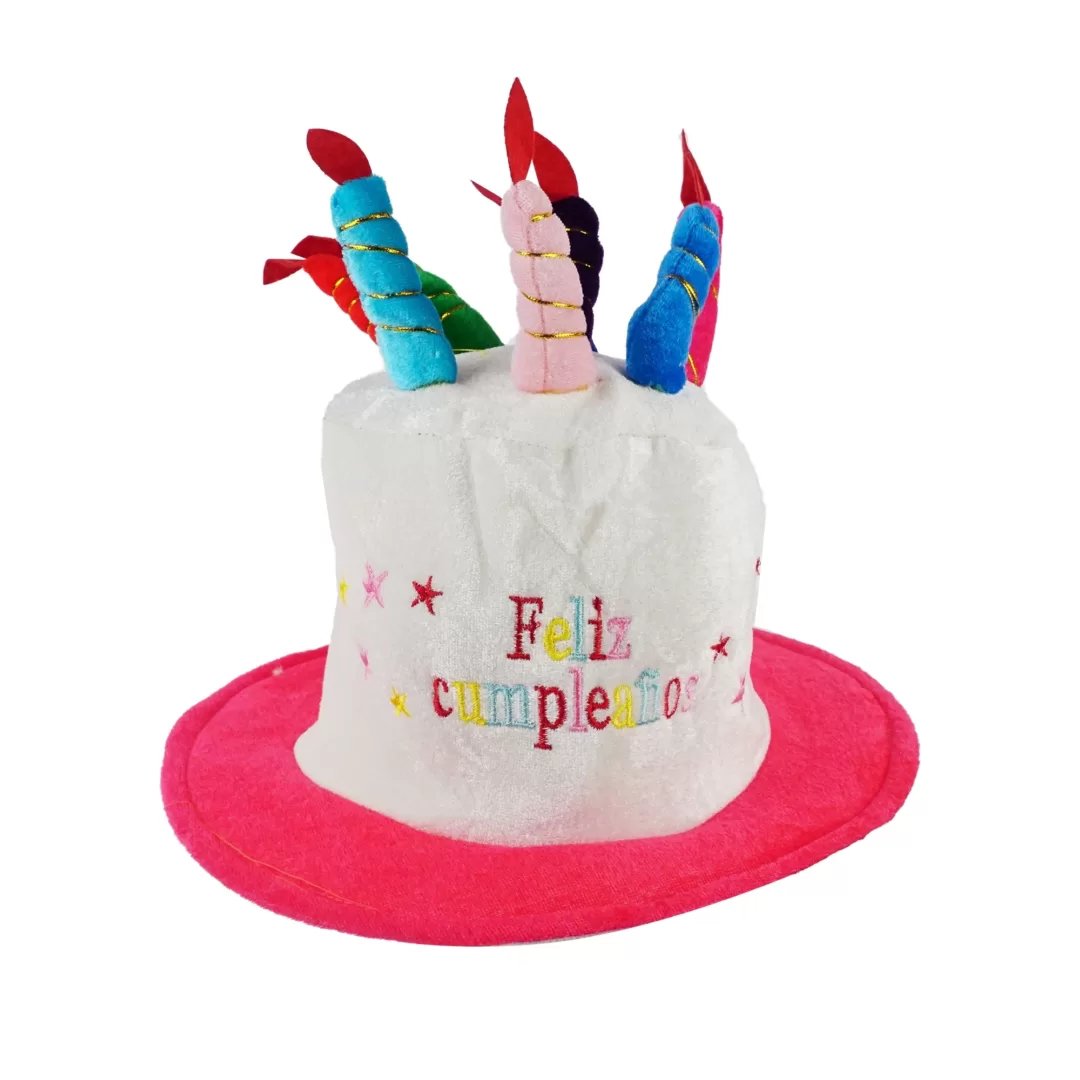 GLAITC Sombrero de Feliz Cumpleaños,Gorro Cumpleaños Sombrero de Cumpleaños  de Felpa con Velas Sombreros de Fiesta para Decoración de Fiesta de  Cumpleaños de Niña Adulta Pink : : Hogar y cocina