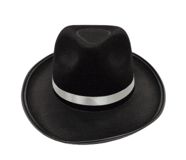 SOMBRERO DE GANSTER NEGRO