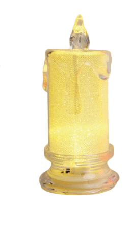 VELA PLASTICA LUCES LED 13CM